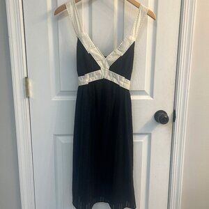BCBG Max Azria Black & White Eyelet Cocktail Dress – Size Small